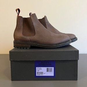 NEW IN BOX Allen  Edmonds "Surrey" Men's Chelsea Boots, Brown Nubuck Suede, sz 9
